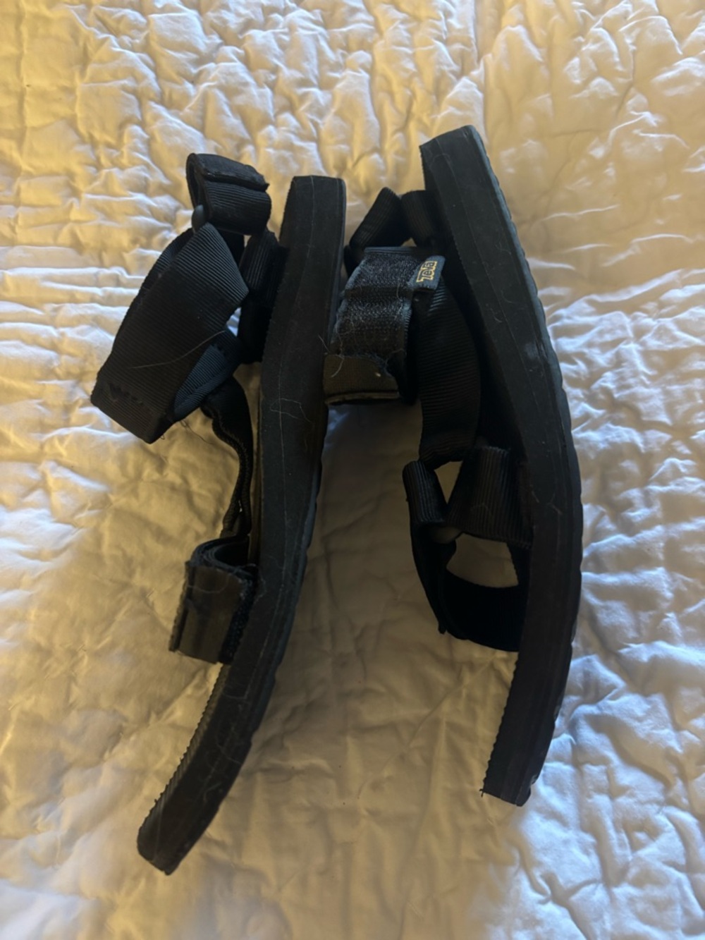 Teva Black Adjustable Velcro Strap Sandals Size 9 - Picture 5 of 5